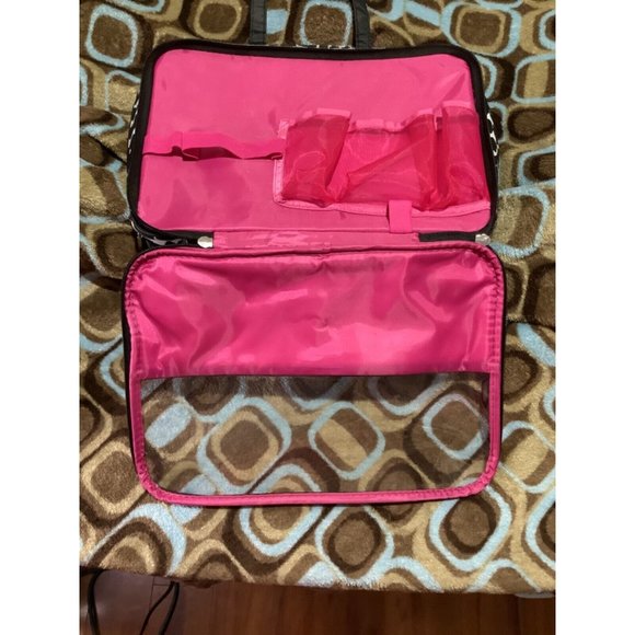 Caboodles Black White Jungle Print Cosmetic Makeup Bag SEE READ - Picture 12 of 12